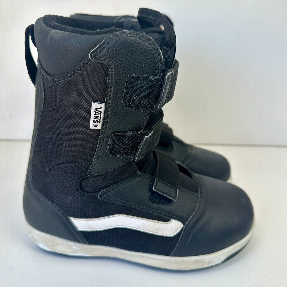 Vans Juvie Mini Adjustable Snowboard Boots Black/White Kids Size US 3
